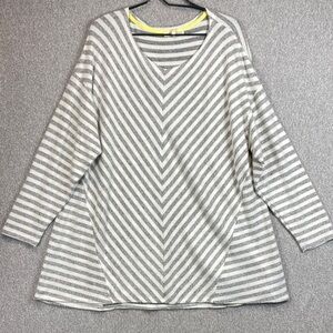 Retrology super soft long sleeve tee 2X stripe tunic top casual basics